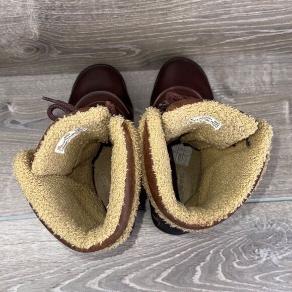 Timberland Mount Holly Women’s Sz 7M Waterproof Brown Leather Mid Warm Boots - Picture 5 of 10